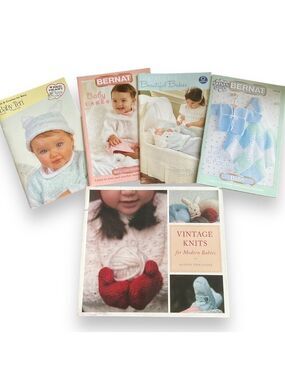 Vintage Babies Knitting Pattern Books Lot Baby Toddler Kids‎ Knit Crochet